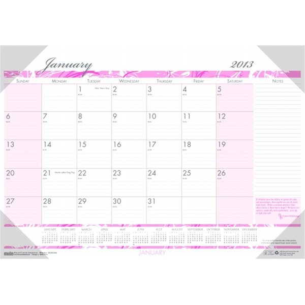 House Of Doolittle Breast Cancer Aware. Desk Pad the product will be for the current year HO300517